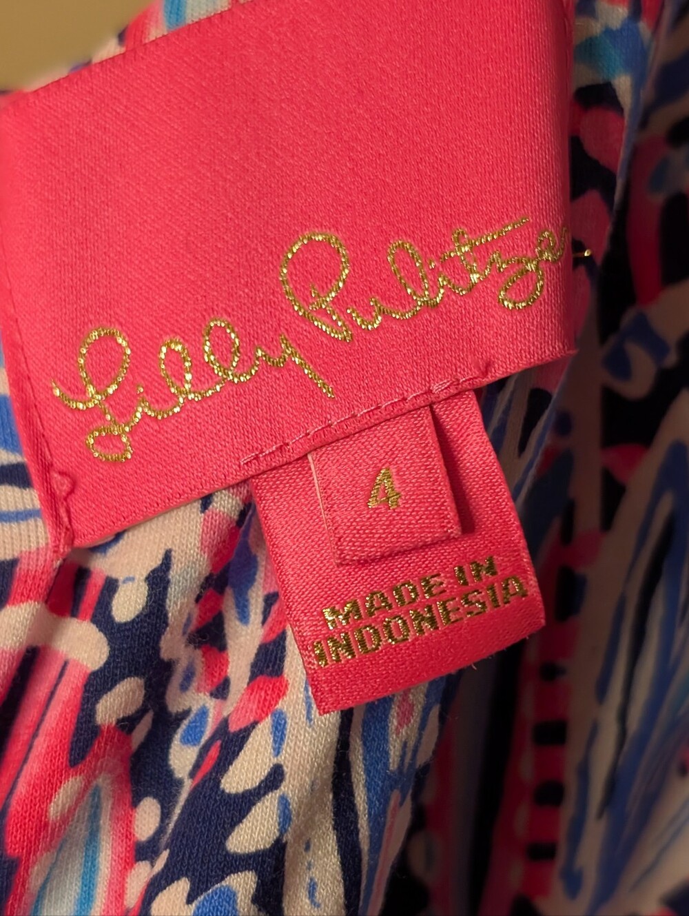 Lilly Pulitzer Maui Maxi Dress Oyster Bay Blue Miss Shell Size 4 pockets empire - Picture 3 of 9